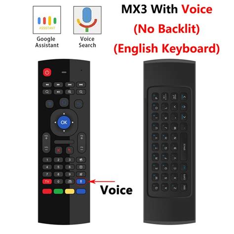 G60S PRO BT Voice Remote Control MX3 L Gyro Air Mouse With Backlit 2 4G