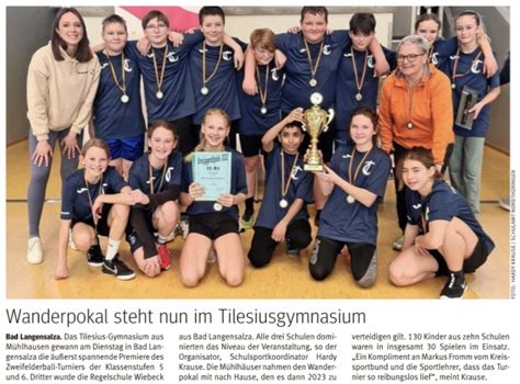 Wanderpokal Steht Nun Im Tilesius Gymnasium Tilesius Gymnasium