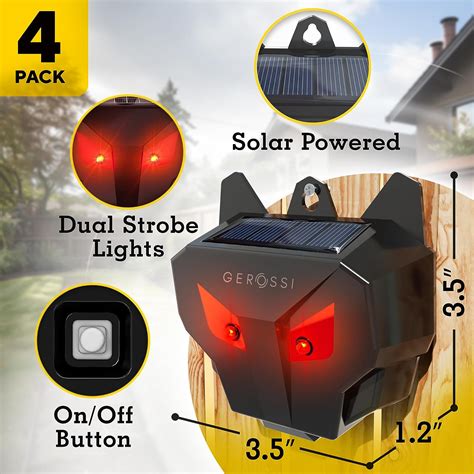 Solar Nocturnal Animal Repeller 4 Pack - Effective Repellent Devices ...