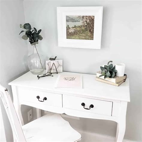 White Modern Desk and a Light Blue Bedroom - Soul & Lane