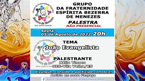 Live 20h Sexta João Evangelista Hélio Tinoco UEC Vila Velha