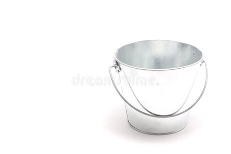 Empty Tin Bucket Stock Photo Image Of Pail Steel Isolated 47397556