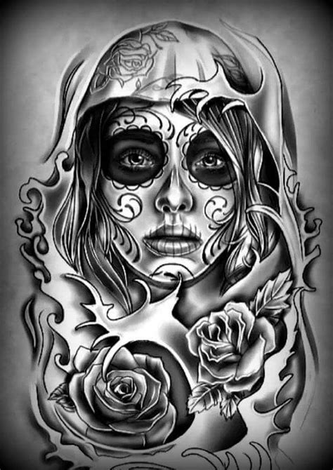 Mejores 9 imágenes de katrinas tatuajes tattoo en ... Chicano Art ...