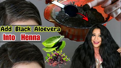 Add This Black Aloevera Gel Into Henna To Make Hair Black Naturally