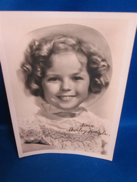 1930s Shirley Temple Black White Signed Photograph 5 By 7 Vintage