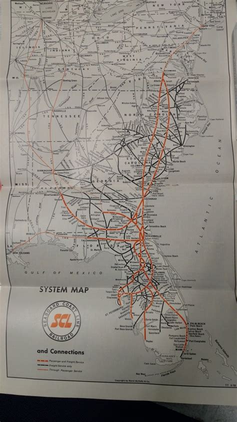 1958 L N Railroad System Map Artofit