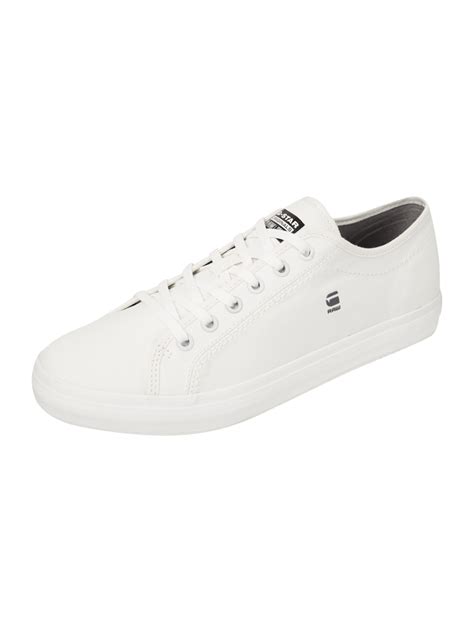 G Star Raw Sneaker Aus Canvas Offwhite Online Kaufen