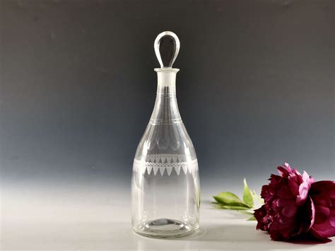 Antique Glass Taper Decanter English C1810 In Antique Decanters