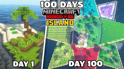 I Spent 100 DAYS On A HARDCORE SURVIVAL ISLAND In MINECRAFT 1 19 YouTube