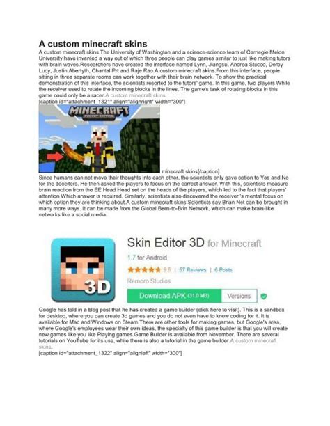 A custom minecraft skins