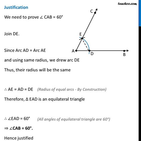 Construction 11.3 - Construct angle 60 degree - Chapter 11 Class 9