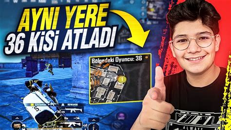 36 KİŞİ AYNI YERE ATLARSA PUBG MOBİLE YouTube