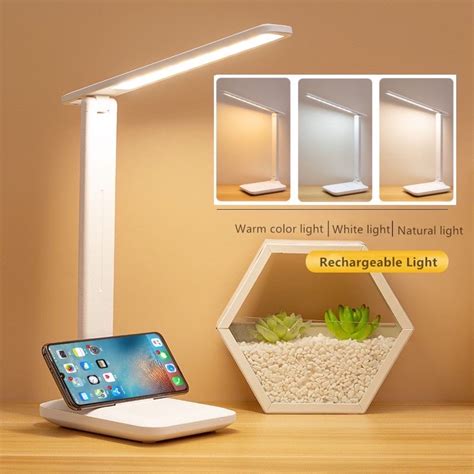 Usb Rechargeable Touch Led Desk Lamp Study Lamp Stepless Dimming Table