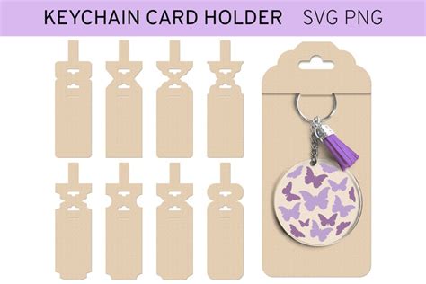 Keychain Display Card Svg Key Fob Display Card Keyring Card Dxf