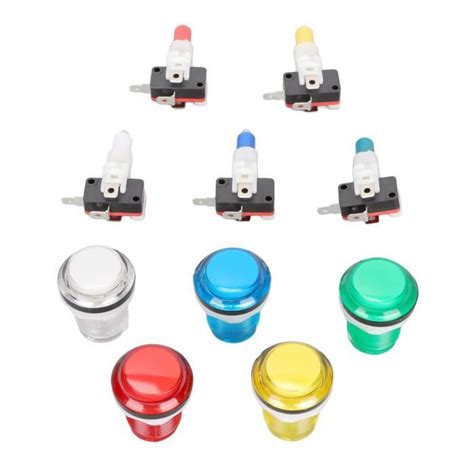 Bouton Poussoir Arcade Led Mm Fdit Couleurs Durable Et