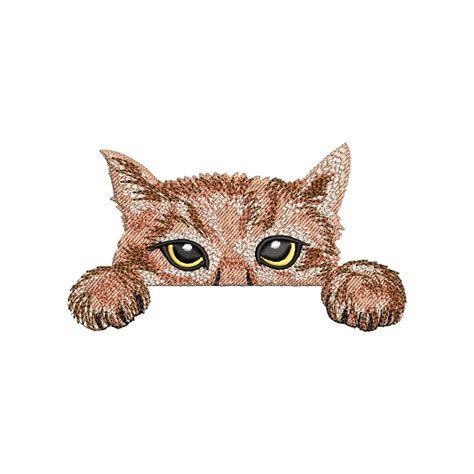 Cat Machine Embroidery Design Etsy