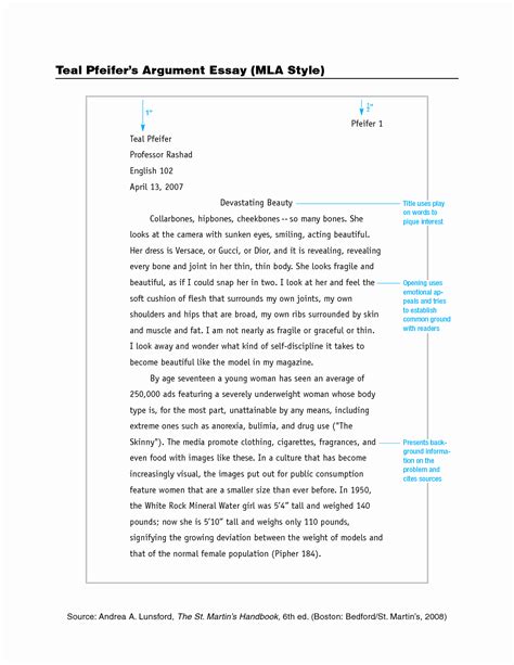 Mla format Outline Template – Letter Example Template