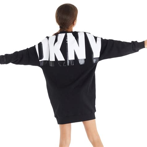 Buy Dkny Girls Long Sleeve Dress Black