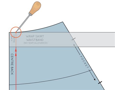 How To Draft A Waistband For A Wrap Skirt In The Folds