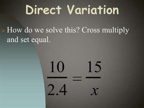 Direct And Inverse Variations Ppt