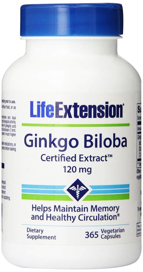 Buy Life Extension Ginkgo Biloba Extract 120mg 365 Caps Uk Online