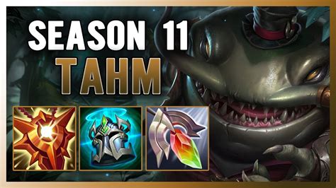 SEASON 11 TAHM KENCH SUPPORT GUIDE AND GAMEPLAY BUILD RUNES YouTube