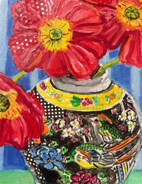 Ginger Jar Poppies Polly Jones Art