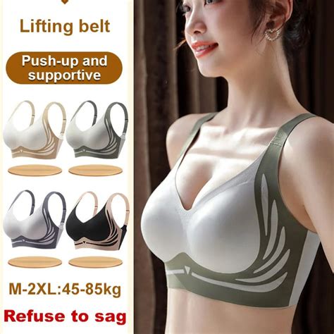Hot Lifting Anti Sagging Wireless Push Up Bra Adjustable Bra For Large Breasts 3D Breast