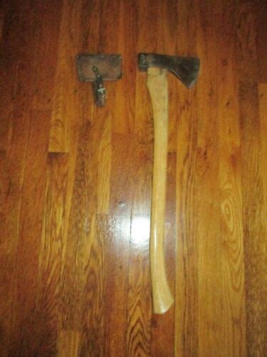 Vtg Norlund Hudson Bay Head Hatchet Axe Tomahawk W Original Leather