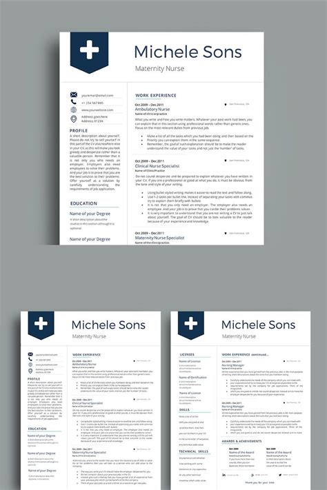 Professional Nurse Resume Template – MasterBundles