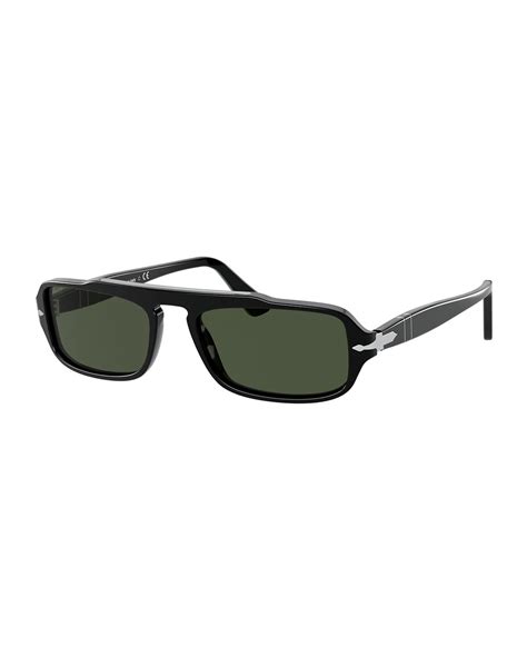 Persol Men S Rectangle Acetate Sunglasses Neiman Marcus