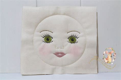 ITH In The Hoop Handmade look Kissing Doll Face Machine Embroidery File ...