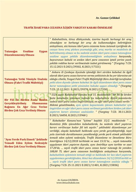 Htisas Hukuk On Twitter Trafik Dari Para Cezas Na Li Kin Yarg Tay