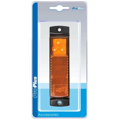 Feu De Position Latéral 12 24v Orange 126x30mm Led Dans Blister