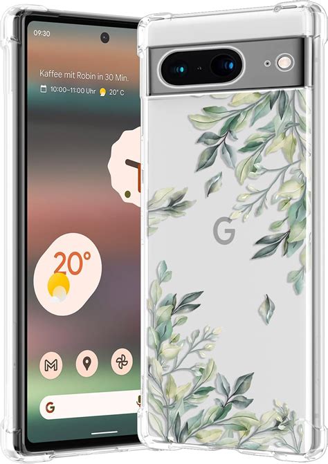 Raleavo Compatible With Google Pixel Clear Floral Case Girly Soft