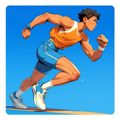 Hombre De Raza Mixta En Su Adolescencia Haciendo Atletismo Vector