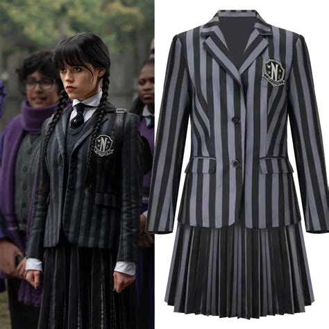 Mulheres a família addams cosplay adolescentes meninas quarta feira