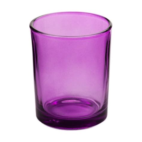 Purple Glass Votive Candle Holder