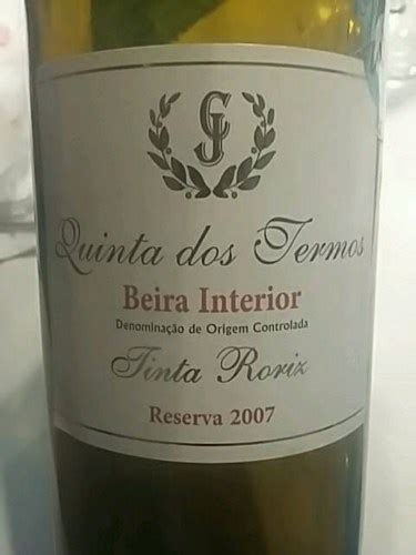 Quinta Dos Termos Reserva Tinta Roriz Vivino Brasil