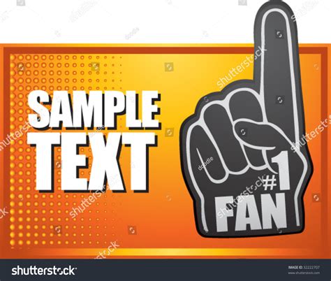 Number One Fan Foam Hand On Stock Vector Royalty Free