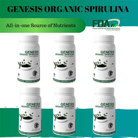 Bottles Genesis Spirulina Mg Tablets Grams With