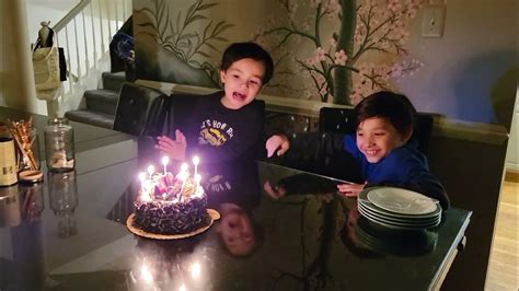 Liam And Edwin Blowing Candles For 8 And 5 Year Old Birthdays Part 1 Youtube