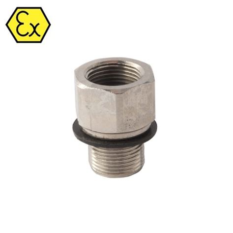 Metric Ex Flameproof Brass Nickel Plated Adaptor Remora Electrical