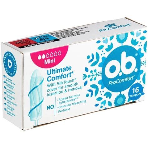 o b Pro Comfort Mini hygienické tampóny 16ks Bugy sk