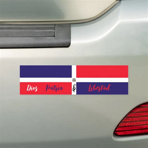 DR flag center Bumper Magnet | Zazzle