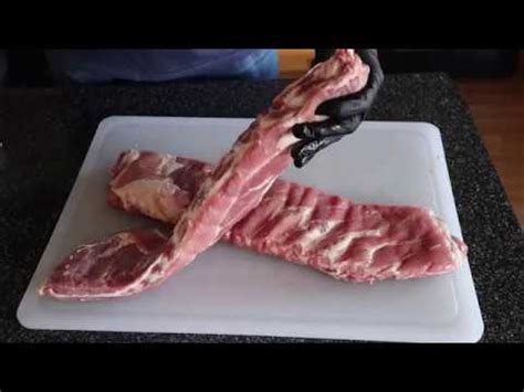 How To Trim Pork Spareribs Into St Louis Style Cut Ribs Youtube