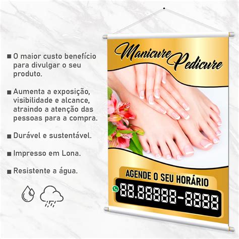 Banner Manicure Pedicure Salão de Beleza Banner Pronto Elo7