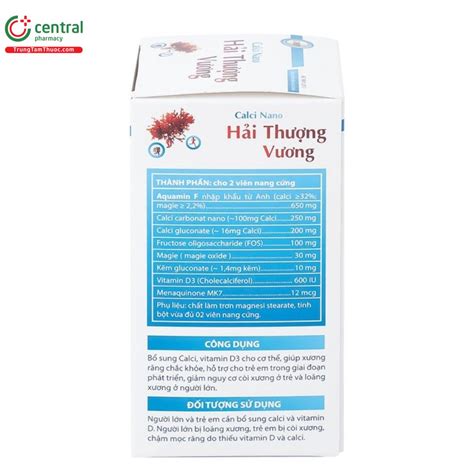 Thuốc Calci Nano Hải Thượng Vương Bổ Sung Calci Vitamin D3 Cho Cơ Thể