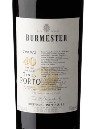 N V Burmester Tordiz 40 Year Old Tawny Port Vivino US