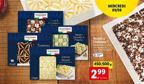 Promo Dessert L Italienne Italiamo Chez Lidl Icatalogue Fr